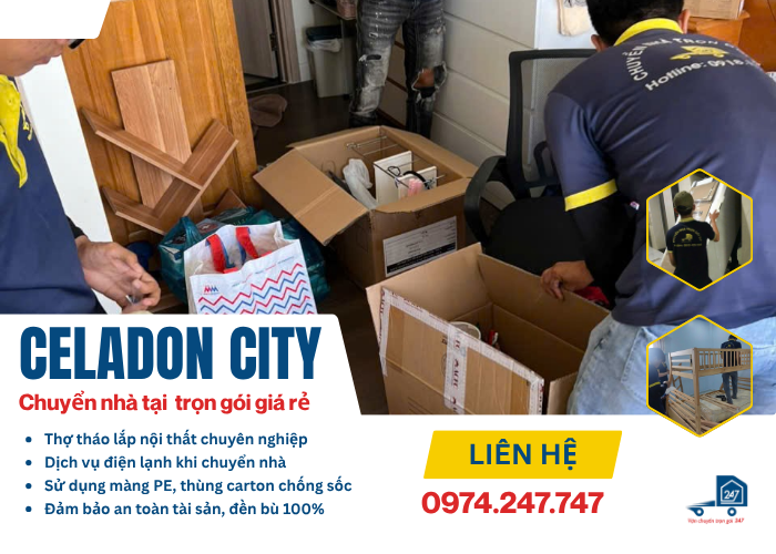 Dịch vụ chuyển nhà Celadon City phục vụ 24/7
