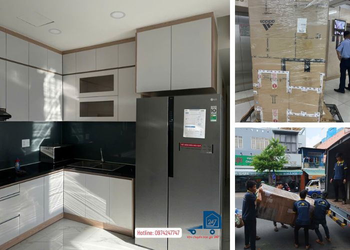 Quy trình vận chuyển tủ lạnh trọn gói tại Vận Chuyển Trọn Gói 247 gồm 4 bước rõ ràng.